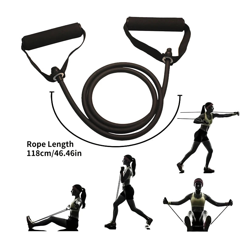 Resistance Bands with Handles for Home Workouts – Exercise Bands for Strength Training, Full-Body Fitness, and Physical Therapy for Men & Women